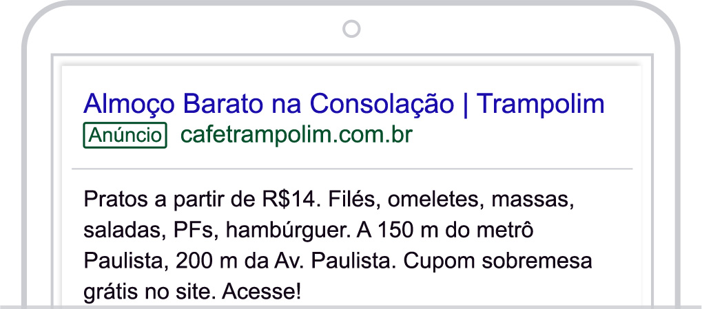 Google Ads - Anúncio 1 - Café Trampolim